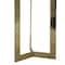 Gold Aluminum Geometric Accent Table with Black Marble Tabletop Set